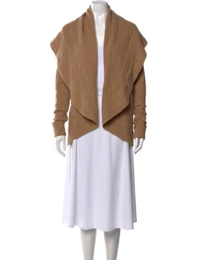 Pre-owned Ralph Lauren Wool Open Front Sweater In Neutral