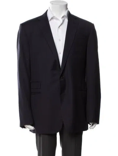 Pre-owned Ralph Lauren Wool Overcoat In Blue