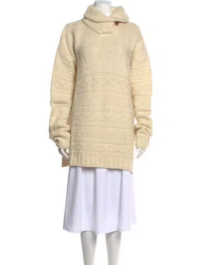 Pre-owned Ralph Lauren Wool Patterned Sweater In Neutral