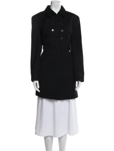 Pre-owned Ralph Lauren Wool Peacoat In Black