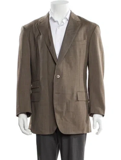 Pre-owned Ralph Lauren Wool Peacoat In Brown