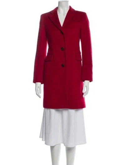 Pre-owned Ralph Lauren Wool Peacoat In Red