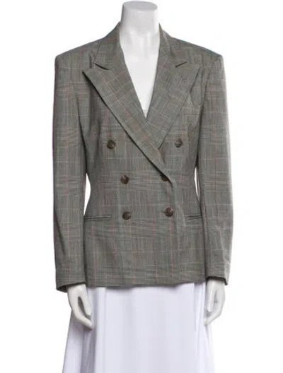 Pre-owned Ralph Lauren Wool Plaid Print Blazer In Multi