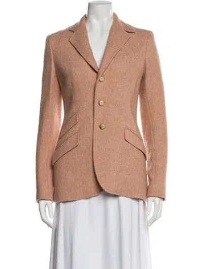 Pre-owned Ralph Lauren Wool Printed Blazer In Neutral