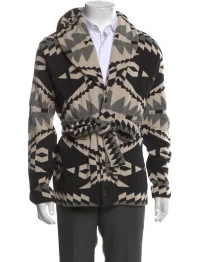 Pre-owned Ralph Lauren Wool Printed Cardigan In Multi