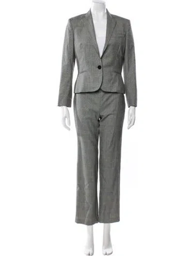 Pre-owned Ralph Lauren Wool Printed Pantsuit In Gray
