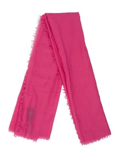 Pre-owned Ralph Lauren Wool Printed Scarf In Pink