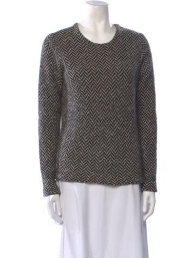 Pre-owned Ralph Lauren Wool Printed Sweater In Black