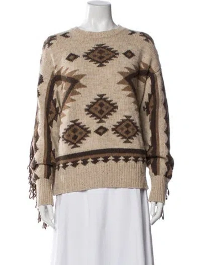 Pre-owned Ralph Lauren Wool Printed Sweater In Neutral