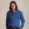 Ralph Lauren Wool Quarter-zip Sweater In Blue