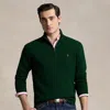 Polo Ralph Lauren Wool Quarter-zip Sweater In Moss Agate