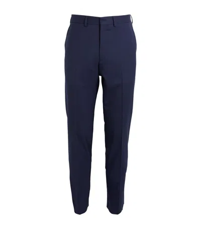 Ralph Lauren Wool Serge Straight Trousers In Blue