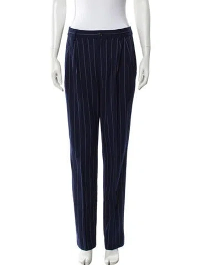 Pre-owned Ralph Lauren Wool Skinny Leg Pants In Blue