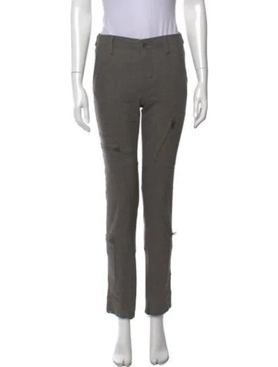 Pre-owned Ralph Lauren Wool Skinny Leg Pants In Gray