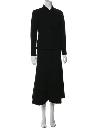 Pre-owned Ralph Lauren Wool Skirt Suit In Black