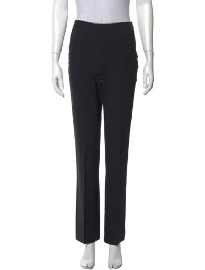 Pre-owned Ralph Lauren Wool Straight Leg Pants In Black