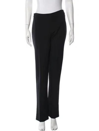 Pre-owned Ralph Lauren Wool Straight Leg Pants In Black