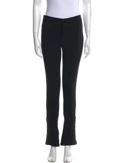 Pre-owned Ralph Lauren Wool Straight Leg Pants In Black