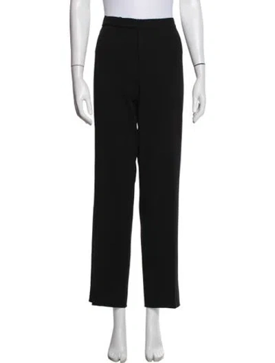 Pre-owned Ralph Lauren Wool Straight Leg Pants In Black