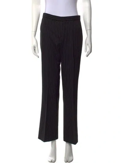 Pre-owned Ralph Lauren Wool Straight Leg Pants In Black