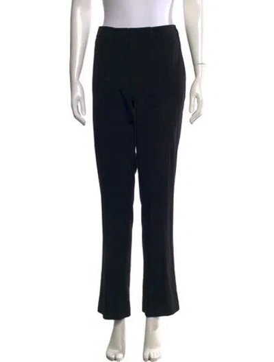 Pre-owned Ralph Lauren Wool Straight Leg Pants In Black