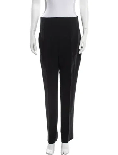 Pre-owned Ralph Lauren Wool Straight Leg Pants In Black