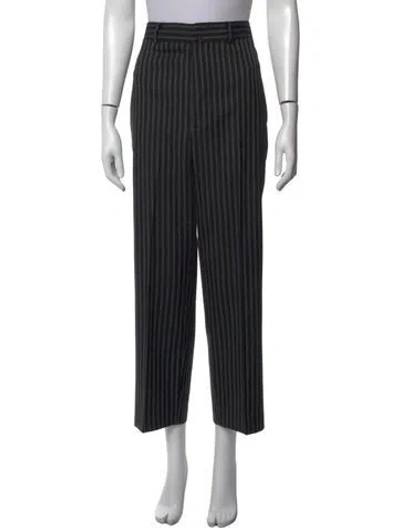 Pre-owned Ralph Lauren Wool Straight Leg Pants In Black