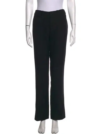 Pre-owned Ralph Lauren Wool Straight Leg Pants In Black