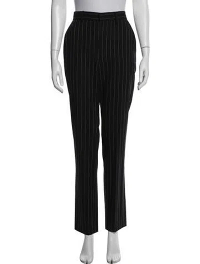 Pre-owned Ralph Lauren Wool Straight Leg Pants In Black/blue