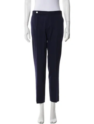 Pre-owned Ralph Lauren Wool Straight Leg Pants In Blue