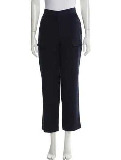 Pre-owned Ralph Lauren Wool Straight Leg Pants In Blue