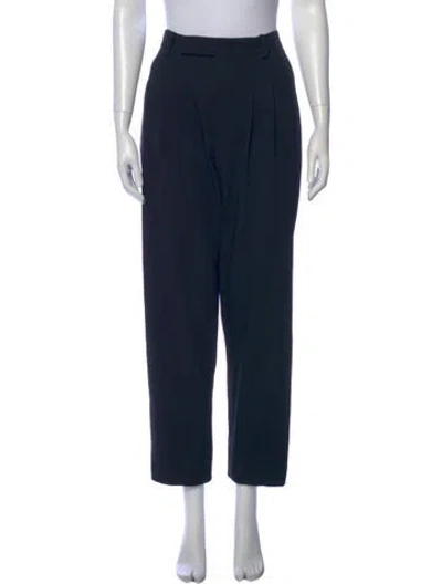 Pre-owned Ralph Lauren Wool Straight Leg Pants In Blue