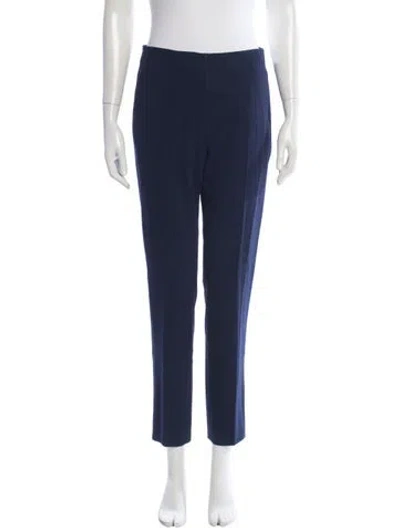 Pre-owned Ralph Lauren Wool Straight Leg Pants In Blue