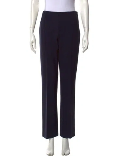 Pre-owned Ralph Lauren Wool Straight Leg Pants In Blue