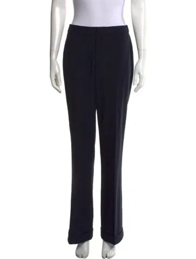 Pre-owned Ralph Lauren Wool Straight Leg Pants In Blue