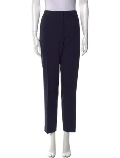 Pre-owned Ralph Lauren Wool Straight Leg Pants In Gray