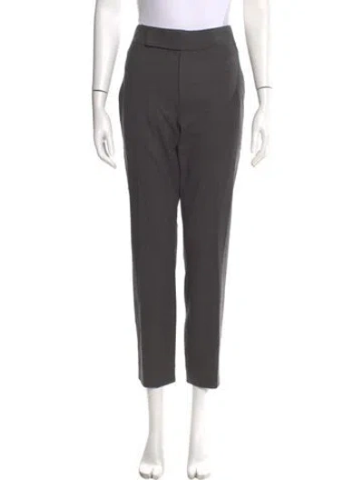 Pre-owned Ralph Lauren Wool Straight Leg Pants In Gray