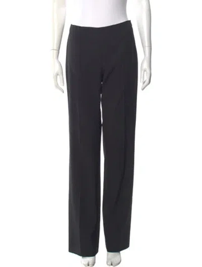 Pre-owned Ralph Lauren Wool Straight Leg Pants In Gray