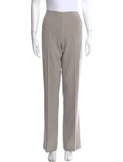 Pre-owned Ralph Lauren Wool Straight Leg Pants In Gray