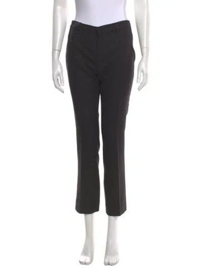 Pre-owned Ralph Lauren Wool Straight Leg Pants In Gray