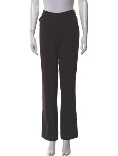 Pre-owned Ralph Lauren Wool Straight Leg Pants In Gray