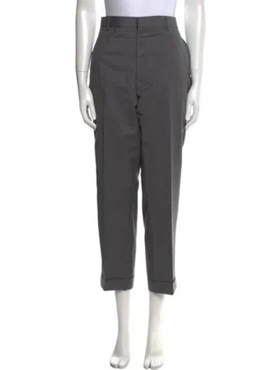 Pre-owned Ralph Lauren Wool Straight Leg Pants In Gray