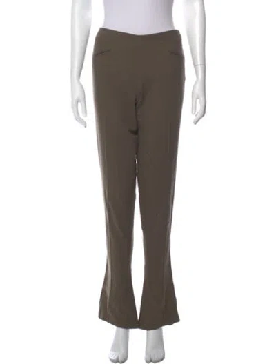 Pre-owned Ralph Lauren Wool Straight Leg Pants In Green