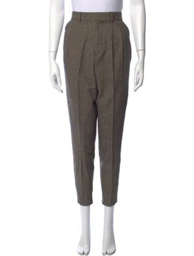 Pre-owned Ralph Lauren Wool Straight Leg Pants In Green