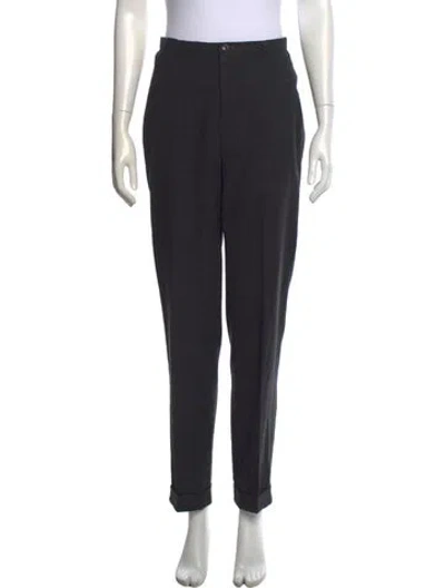 Pre-owned Ralph Lauren Wool Straight Leg Pants In Grey