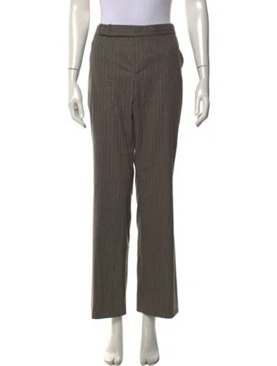 Pre-owned Ralph Lauren Wool Straight Leg Pants In Grey
