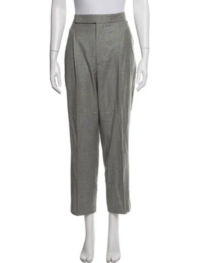 Pre-owned Ralph Lauren Wool Straight Leg Pants In Grey