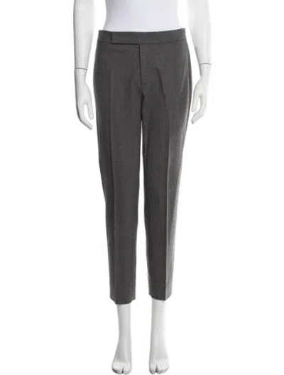 Pre-owned Ralph Lauren Wool Straight Leg Pants In Grey