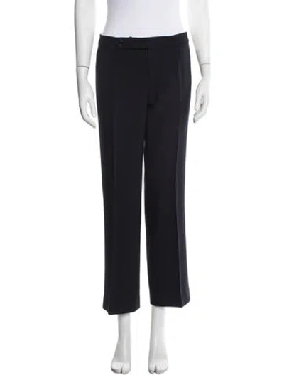 Pre-owned Ralph Lauren Wool Straight Leg Pants In Grey