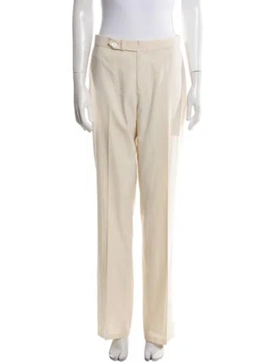 Pre-owned Ralph Lauren Wool Straight Leg Pants In Neutral